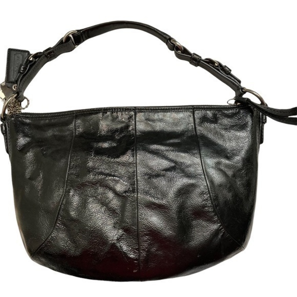 Coach vintage y2k 
Soho Liquid gloss black Patent Leather Hobo Bag 12686